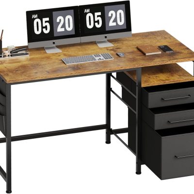 LY391 Computer Drawers Shelves Storage Desk