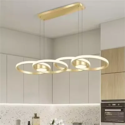 LY184 Simple Gold Circle Dining Room Pendant Lamp