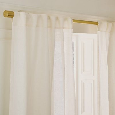 LY151 Custom Size Sheer European Flax Linen Curtain