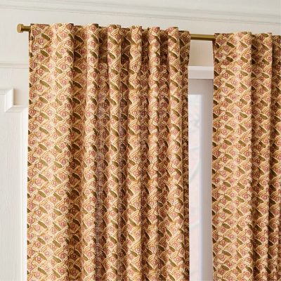 LY138 Pierce & Ward Floral Lattice Curtain