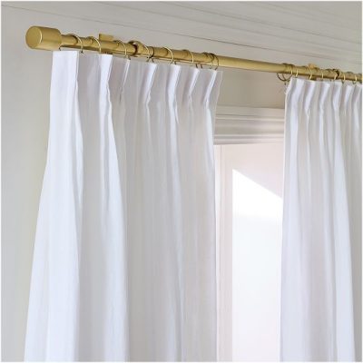 LY149 Pleated European Flax Linen Blackout Curtain