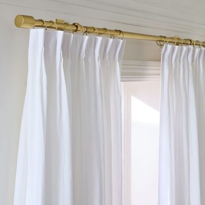 LY146 Pleated European Flax Linen Curtain