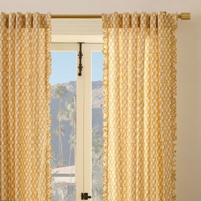 LY152 Thistle Ruffle Edge Curtain (Set of 2)